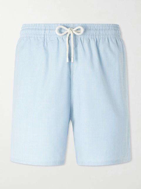 Vilebrequin Moopea Straight-Leg Mid-Length Striped Wool-Blend Swim Shorts