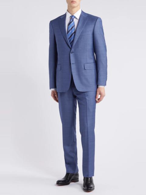 Canali Siena Regular Fit Mélange Wool Suit