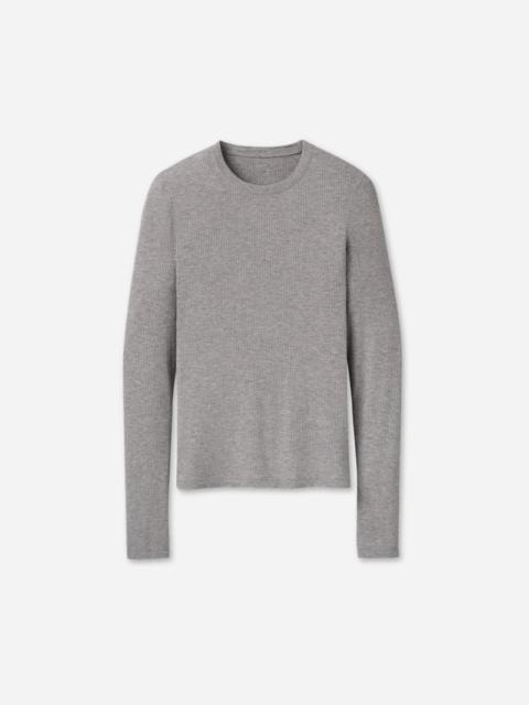 UGG ® Women's Aidelene Long Sleeve Rib Tee Tops in Grey Heather
