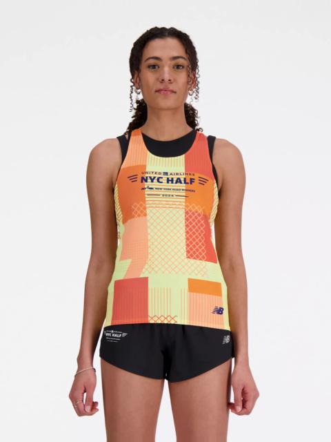 New Balance United Airlines NYC Half Printed Singlet