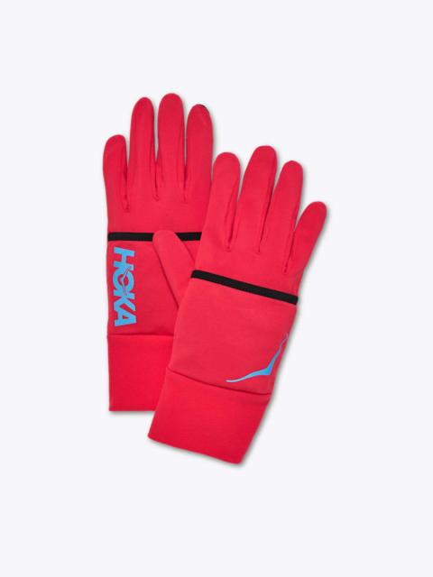 HOKA ColdSnap Fleece Gloves in Cerise