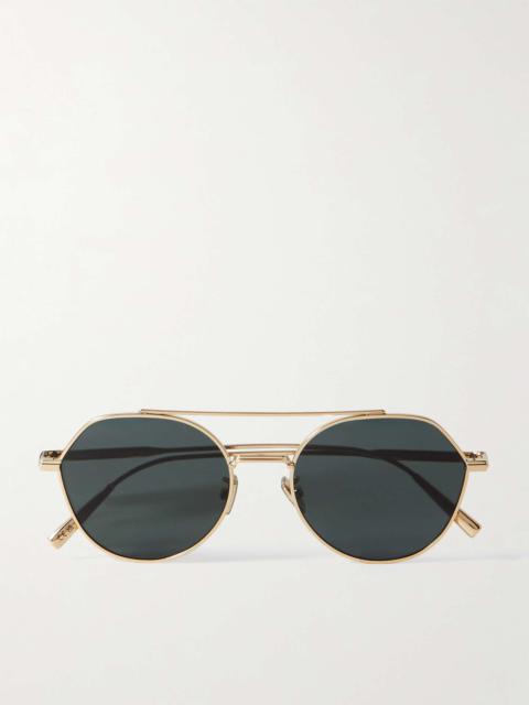 Dior DiorBlackSuit R6U Aviator-Style Gold-Tone Sunglasses