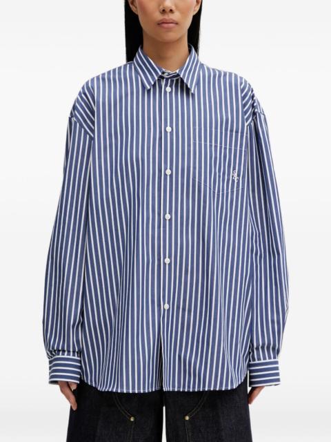 Sporty & Rich striped chest-pocket shirt