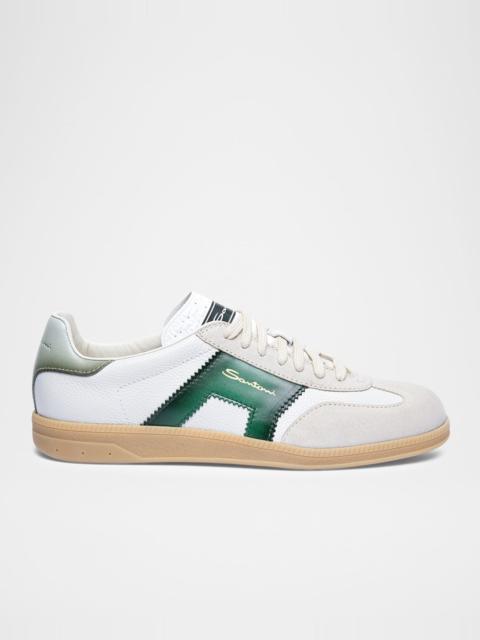 Santoni Men's Olympic Leather Low-Top Sneakers