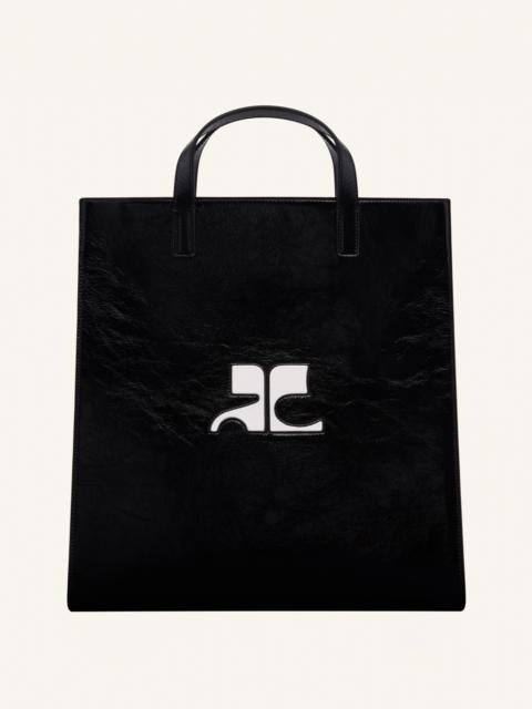 courrèges HERITAGE NAPLACK LEATHER TOTE BAG