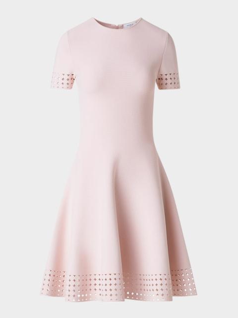 AKRIS Dot Lace Knit A-Line Dress