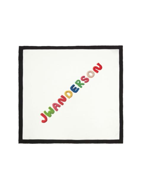 JW Anderson logo-print silk scarf