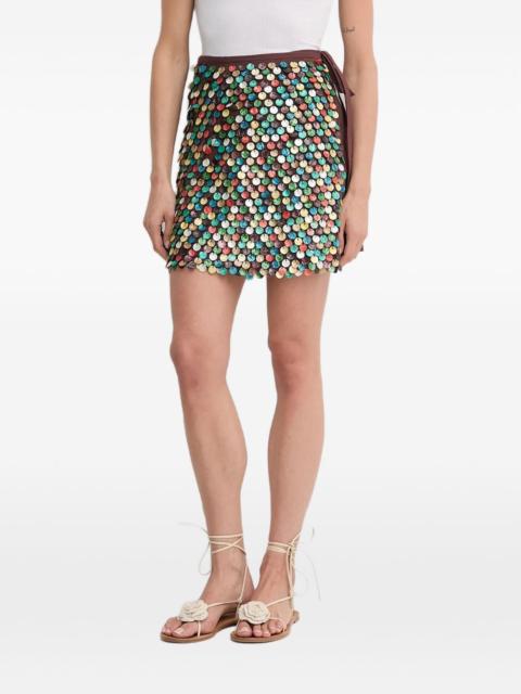 Never Fully Dressed sequin embellished short skirt