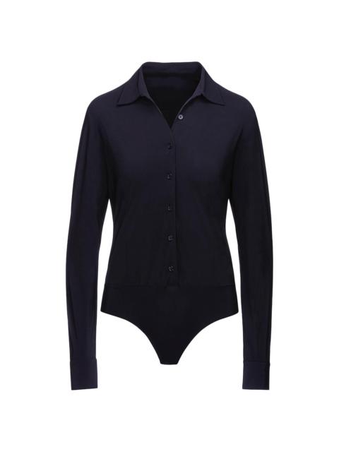 commando Women's Classic Oxford Shirt Bodysuit - Black