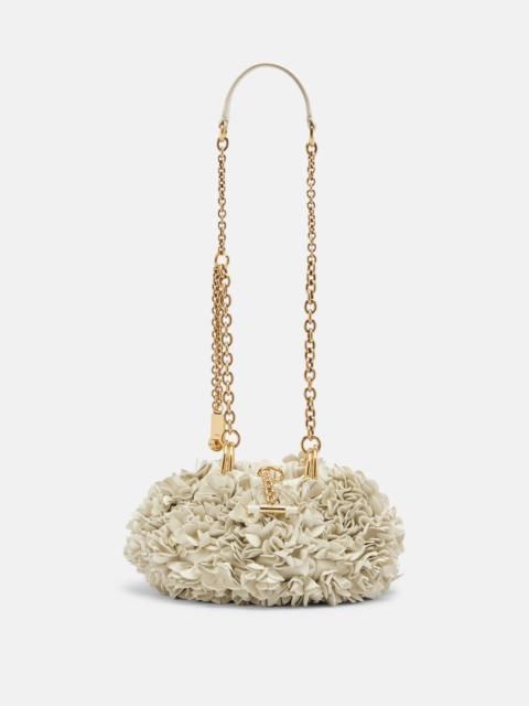 Chloé Chloé Plissé floral leather shoulder bag