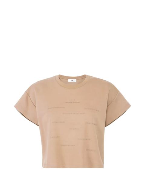 ELISABETTA FRANCHI lettering-patch T-shirt