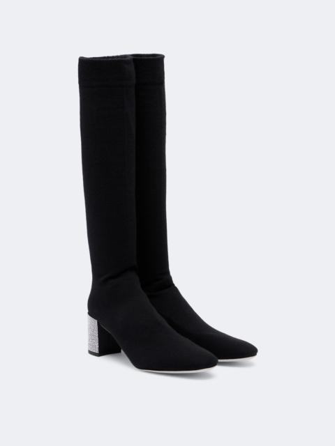RENE CAOVILLA Sonia crystal-embellished knee-high boots