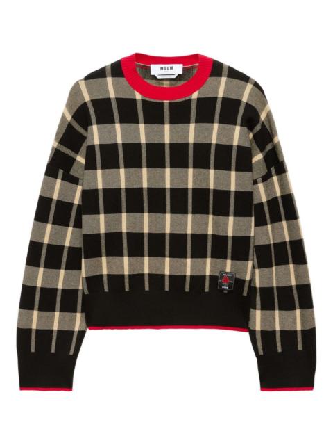 MSGM check sweatshirt