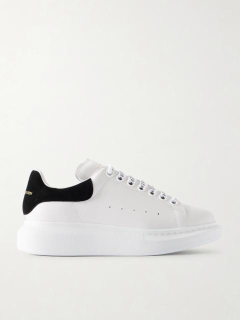 Alexander McQueen Exaggerated-sole Suede-trimmed Leather Sneakers