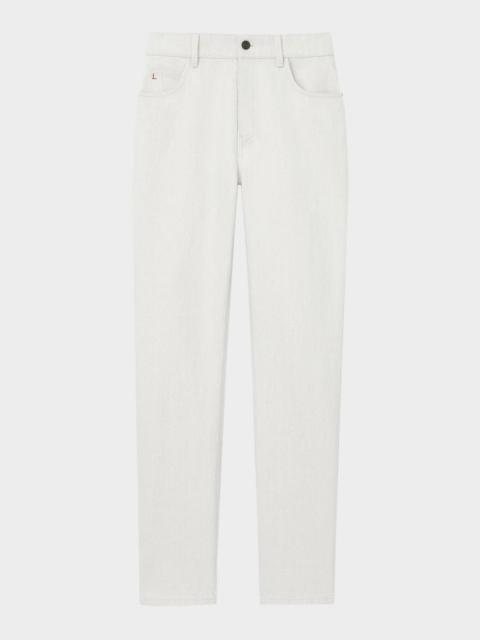 Lafayette 148 New York Cropped Straight-Leg Denim Jeans