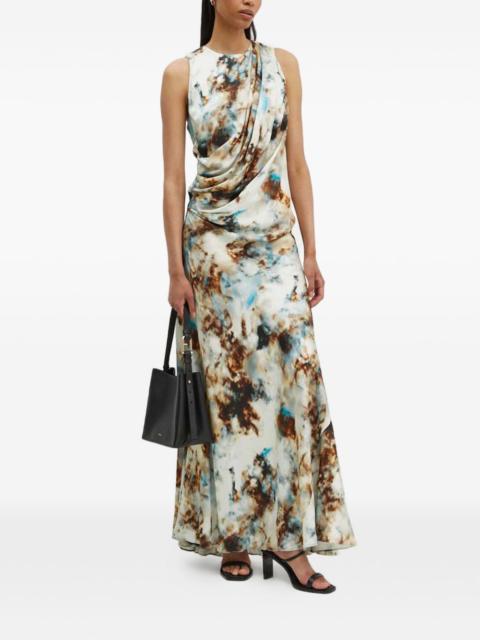 GESTUZ draped-detail sleeveless maxi dress