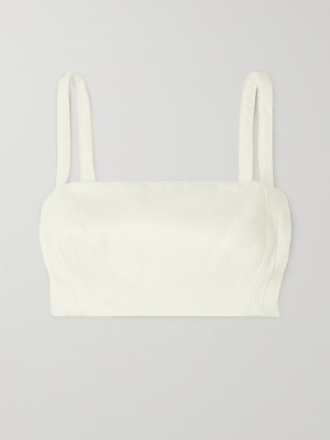 EMILIA WICKSTEAD Fabiola Cropped Denim Top