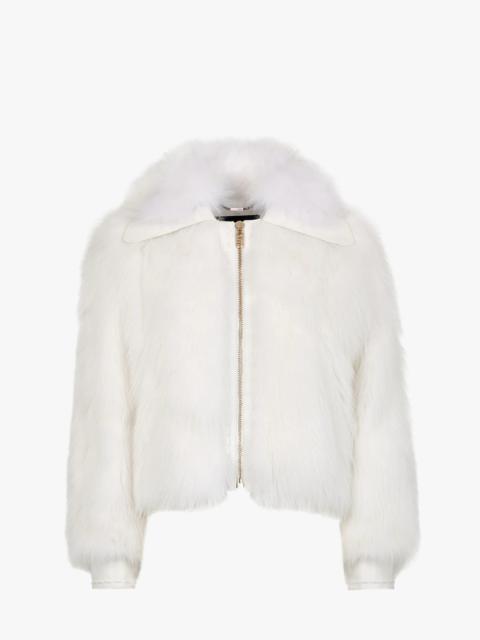 FENDI White fox fur jacket