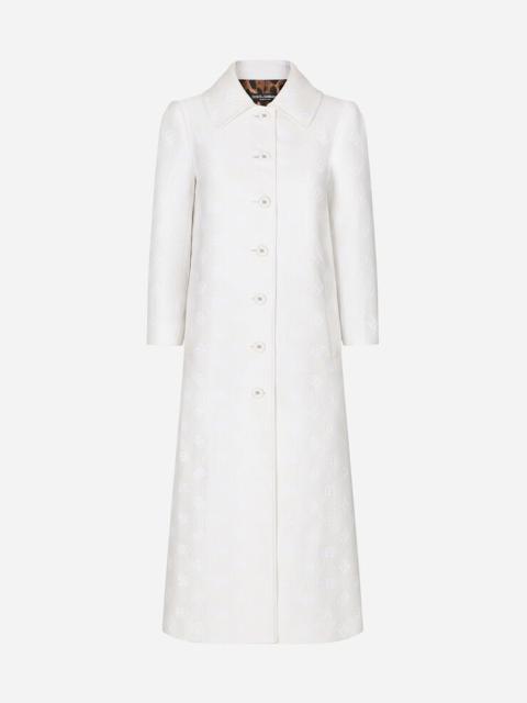 Dolce & Gabbana Jacquard coat with all-over DG logo