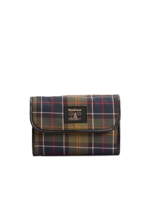Barbour tartan-plaid clutch bag