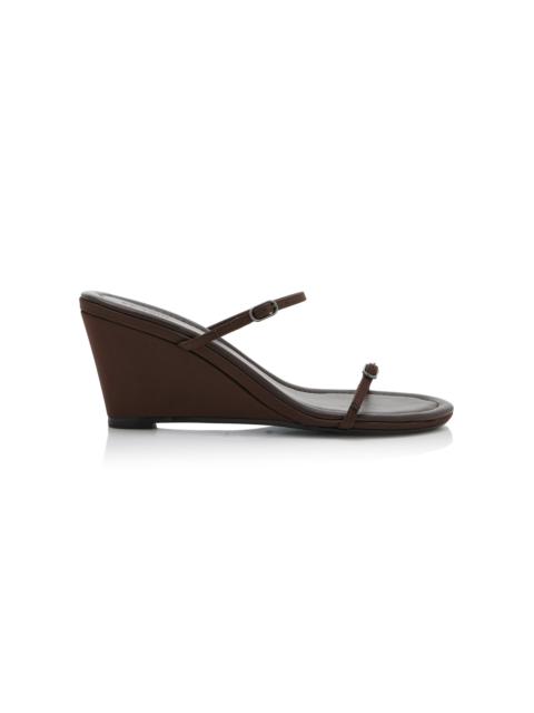 ST. AGNI Petit Belt Detail Wedge brown