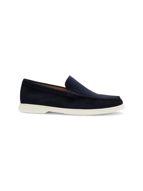 BOSS SUEDE LOAFERS WITH CONTRAST OUTSOLE