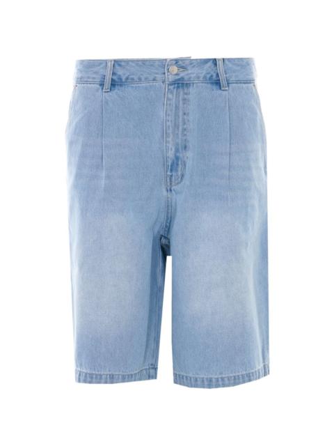 Dunst pleated denim shorts