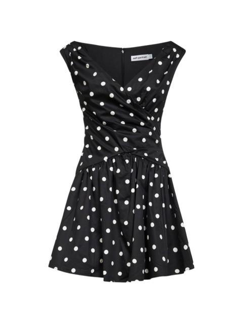 self-portrait polka-dot midi dress