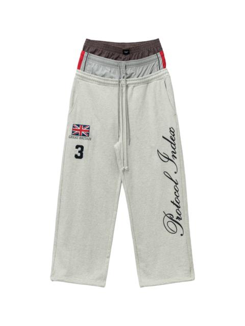 Protocol Index 3 Layered Sweat Pants "White" PI00043