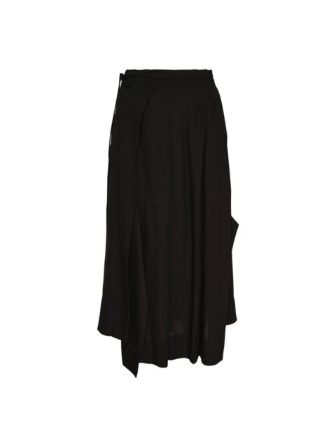 Yohji Yamamoto Unbalanced Tuck Skirt