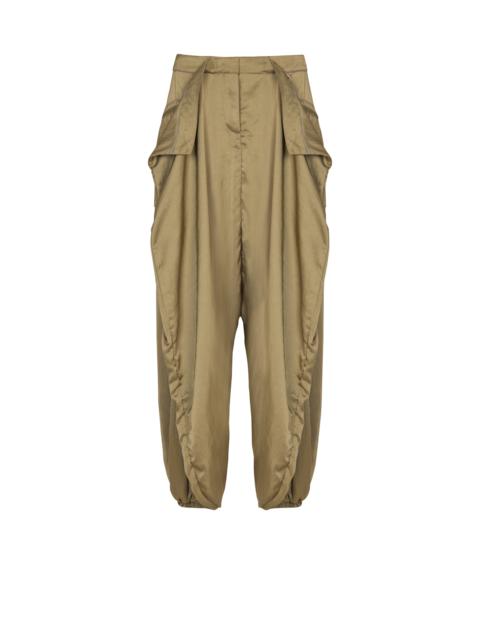 Balmain Satin-finish harem pants