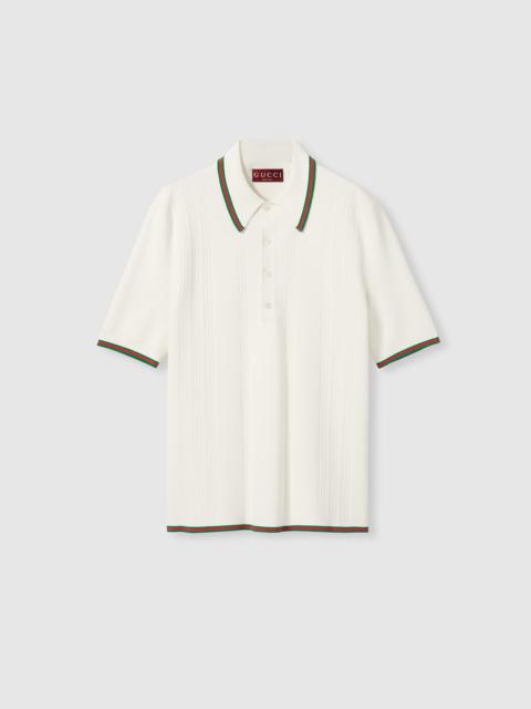 Knit polo shirt with Web