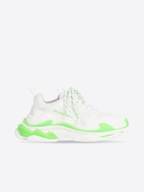 BALENCIAGA Men's Triple S Sneaker in Fluo Green/white