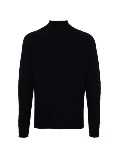 GIORGIO ARMANI jacquard mock-neck sweater