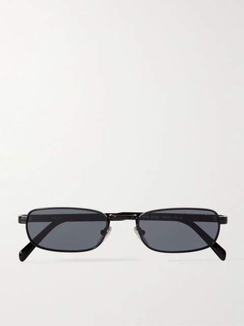 Prada Square-Frame Metal Sunglasses Black