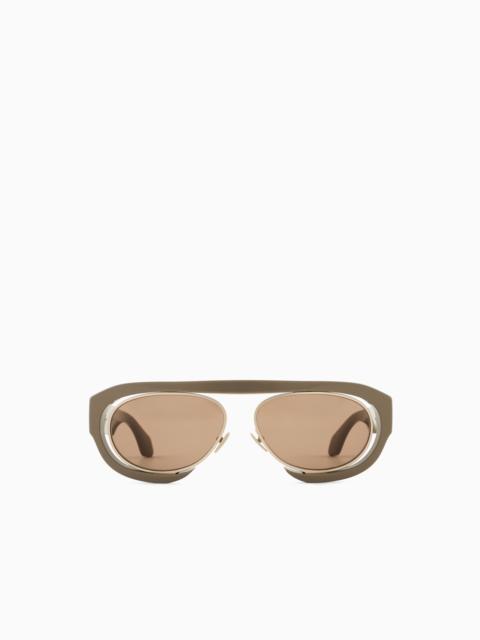 GIORGIO ARMANI MEN’S OVAL SUNGLASSES