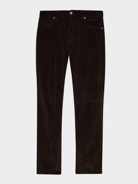 ZEGNA Men's Cashco Corduroy Slim Five-Pocket Pants