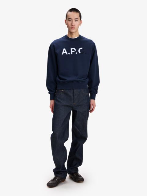 A.P.C. SWEATSHIRT WITH VINTAGE-EFFECT A.P.C. LOGO
