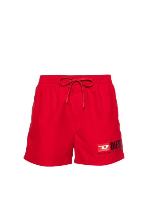 logo-print drawstring-waist swim shorts