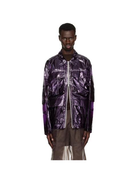 Dries Van Noten Purple Overdyed Transparent Jacket