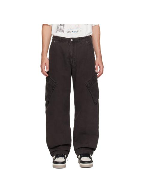REPRESENT Brown Canvas Cargo Pants