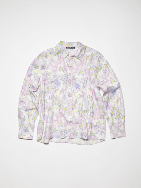 Acne Studios Printed button-up shirt - Pale pink/multi