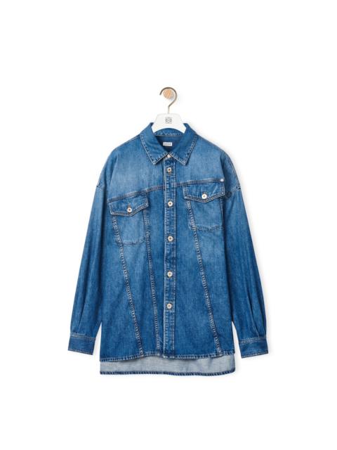 Loewe Slanted overshirt in washed denim