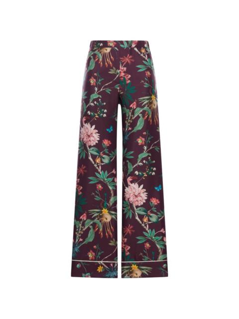La DoubleJ floral-pattern trousers