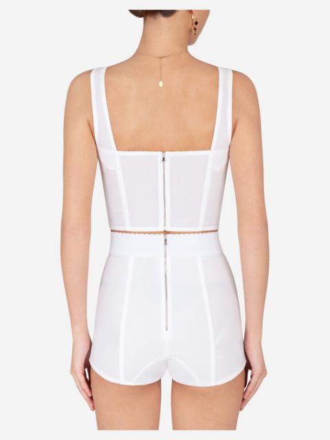 Dolce & Gabbana Shaper corset bustier in lace and jacquard