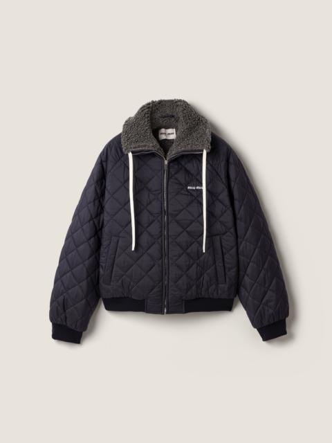 Miu Miu Technical pongé down jacket