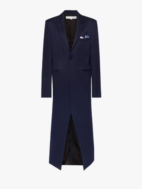 JW Anderson LONG COAT WITH SATIN HANDKERCHIEF