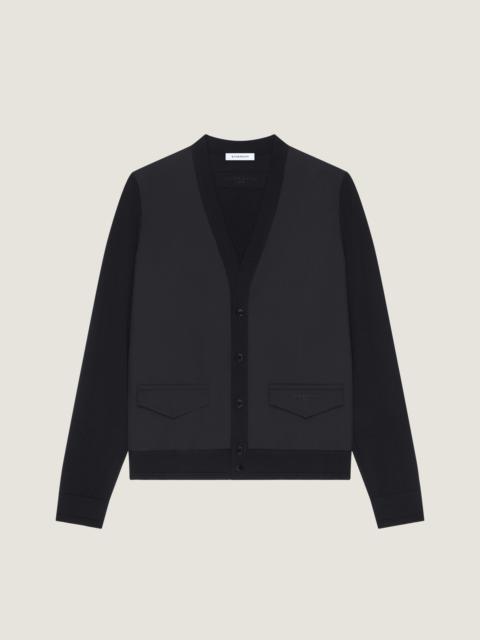Givenchy CARDIGAN IN COTTON KNIT WITH GIVENCHY PARIS JACQUARD
