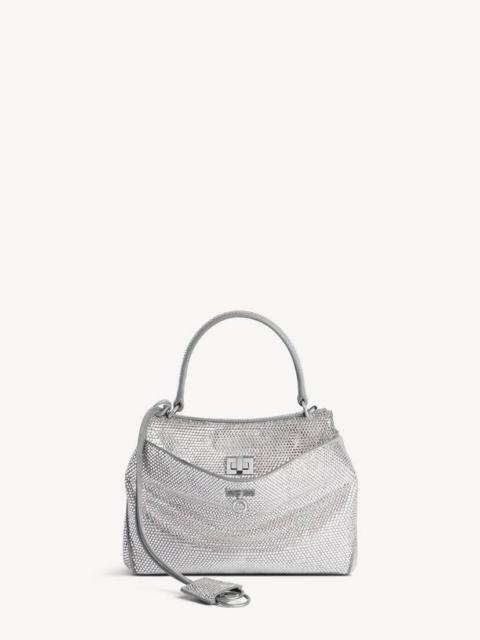 BALENCIAGA 여성 Rodeo Mini Handbag 와 Rhinestones 에 Smoke Grey