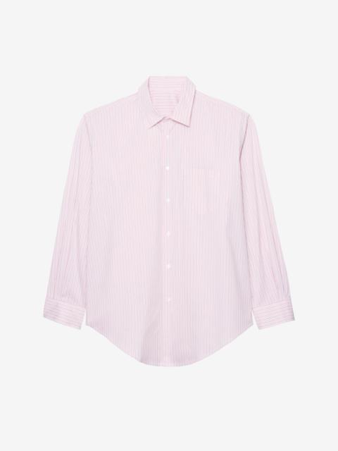 The Frankie Shop Cyrus Button Up Shirt - Pink/White Stripe